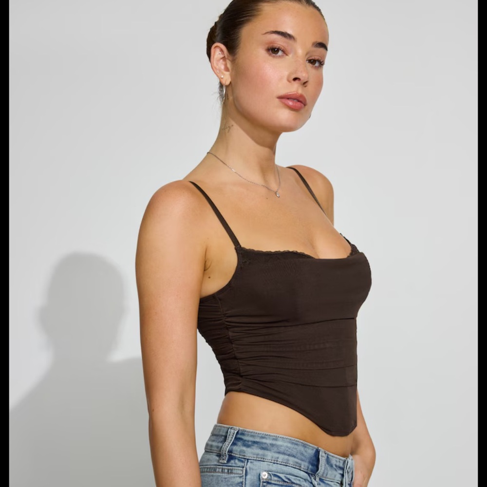 Garage Brown lace top